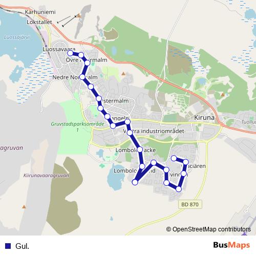 Gul. bus Line Map