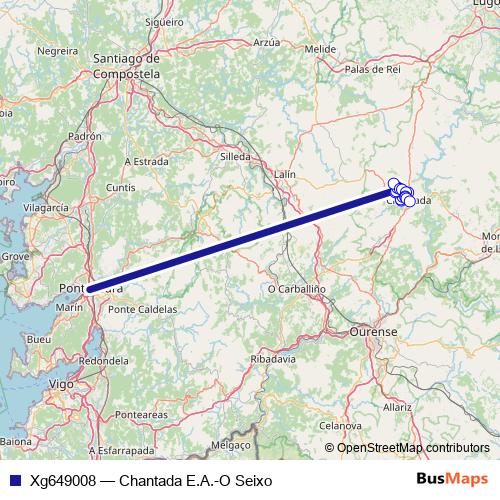 Xg649008 bus Line Map