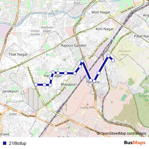 218lstlup bus Line Map