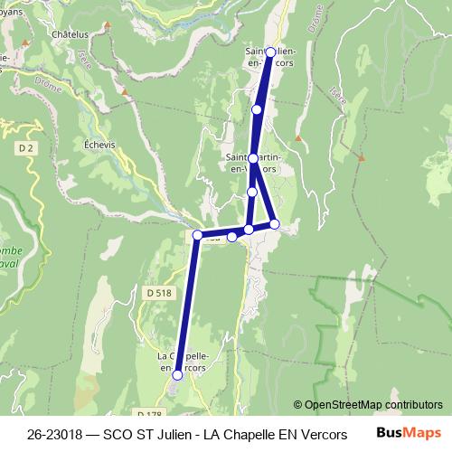 26-23018 bus Line Map