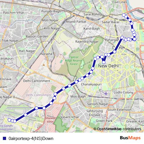 0airportexp-4(NS)Down bus Line Map