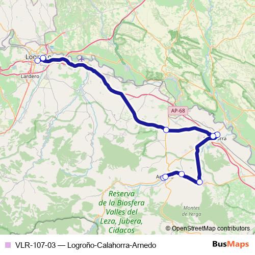 VLR-107-03 bus Line Map