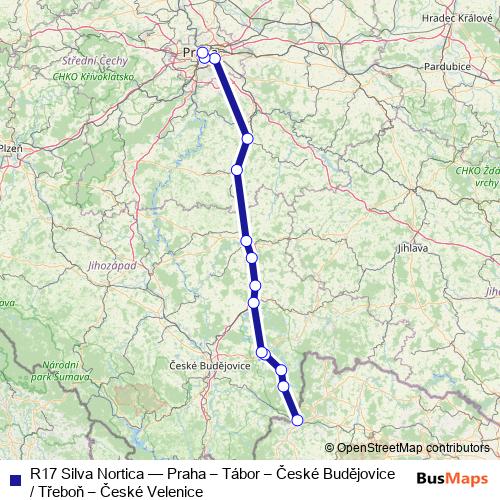 R17 Silva Nortica rail Line Map