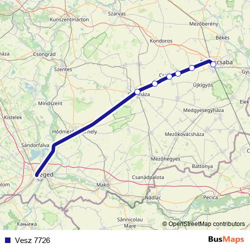 Vesz 7726 rail Line Map