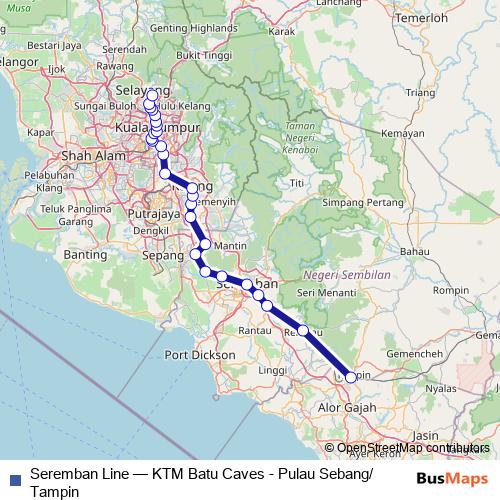 Seremban Line tram Line Map