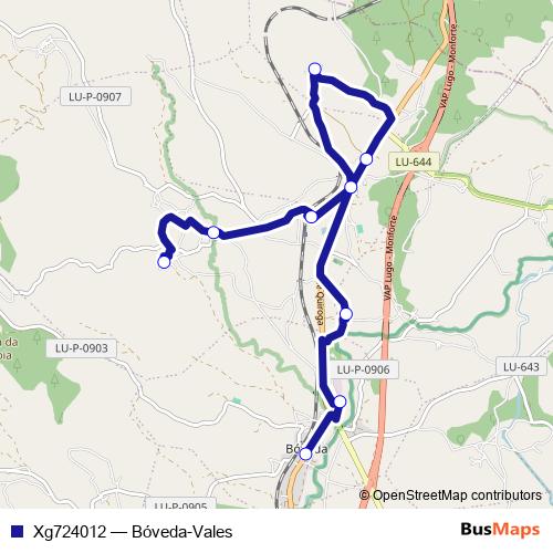 Xg724012 bus Line Map