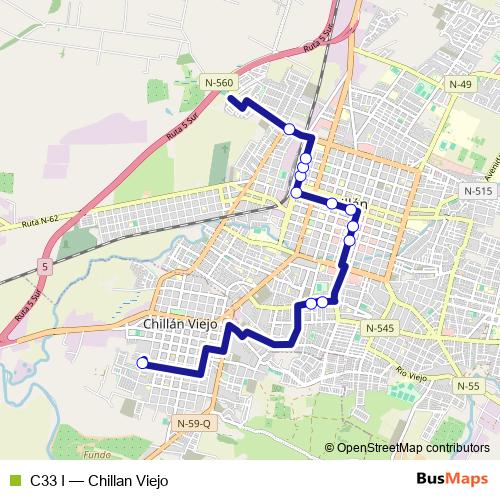 C33 I bus Line Map