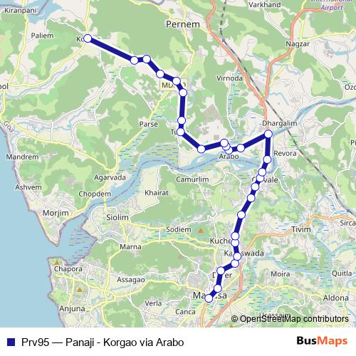 Prv95 bus Line Map