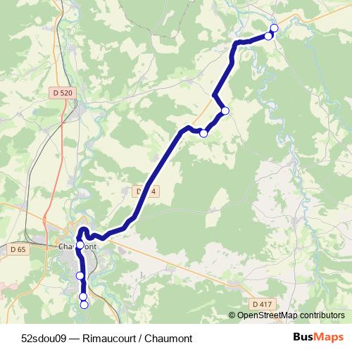 52sdou09 bus Line Map