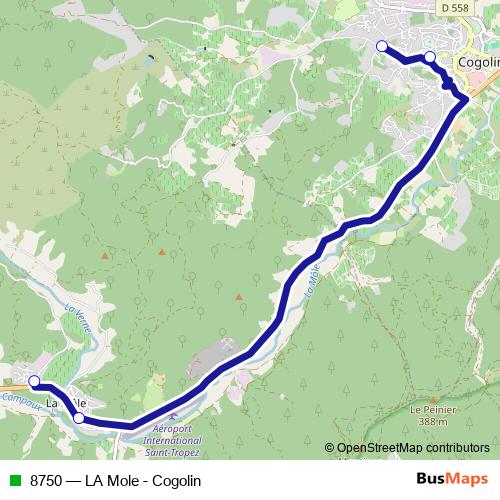 8750 bus Line Map