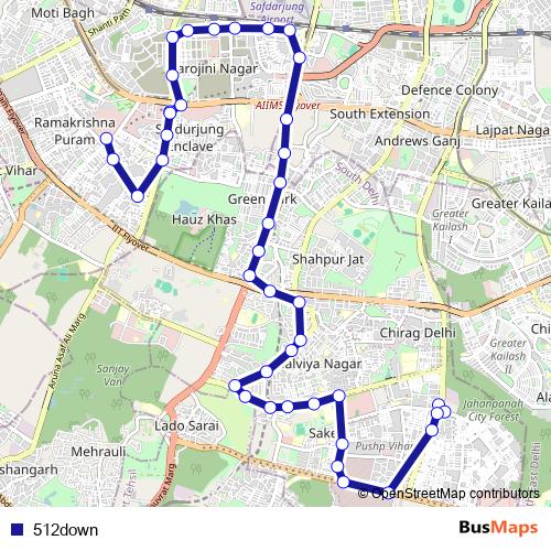 512down bus Line Map