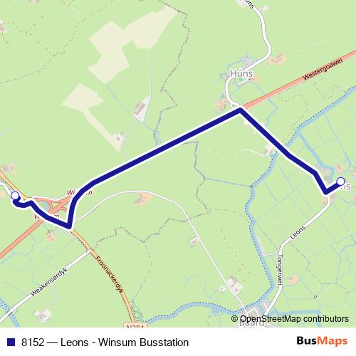 8152 bus Line Map