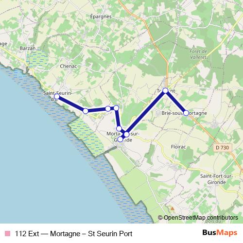 112 Ext bus Line Map