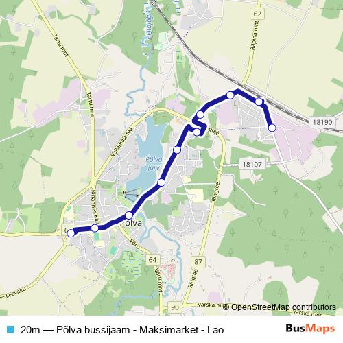 20m bus Line Map