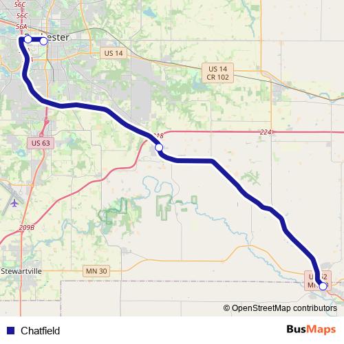 Chatfield bus Line Map