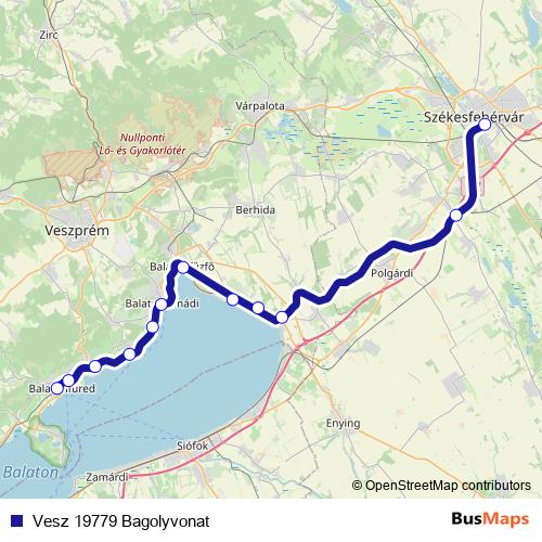 Vesz 19779 Bagolyvonat rail Line Map