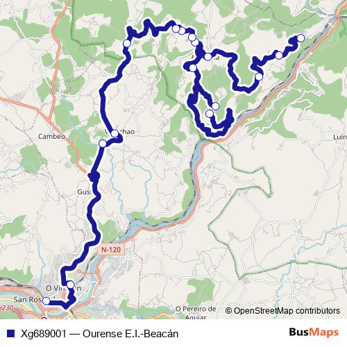 Xg689001 bus Line Map