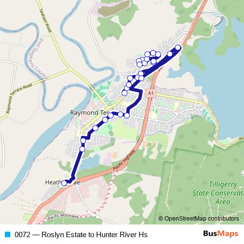 0072 bus Line Map