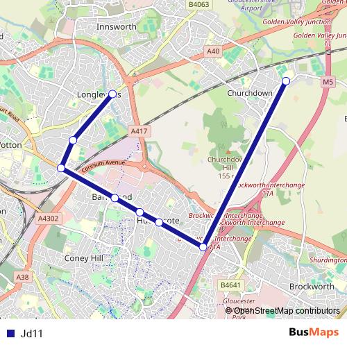 Jd11 bus Line Map