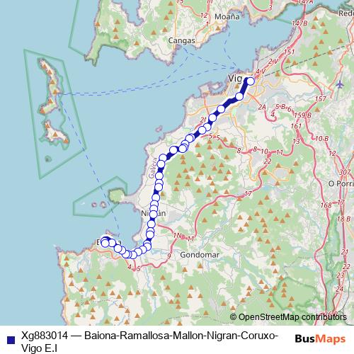 Xg883014 bus Line Map