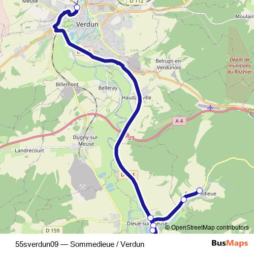 55sverdun09 bus Line Map