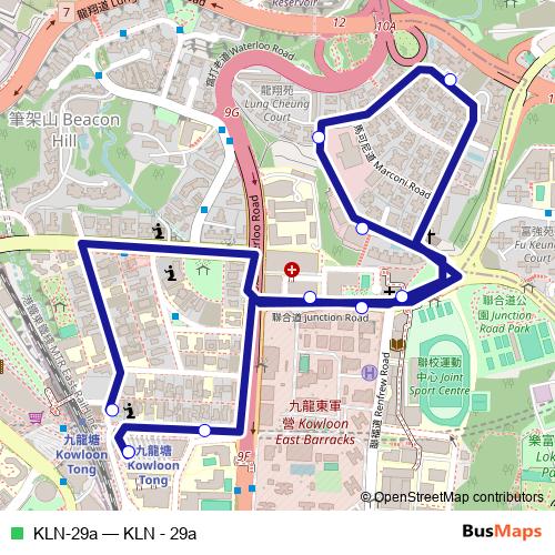 KLN-29a bus Line Map
