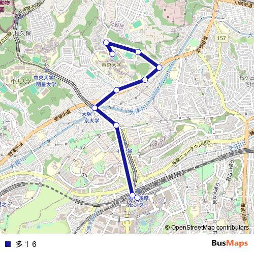 多１６ bus Line Map