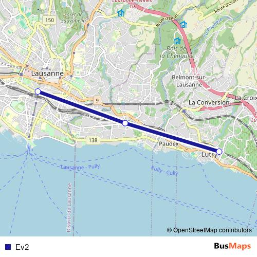 Ev2 bus Line Map