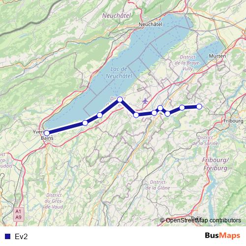 Ev2 bus Line Map