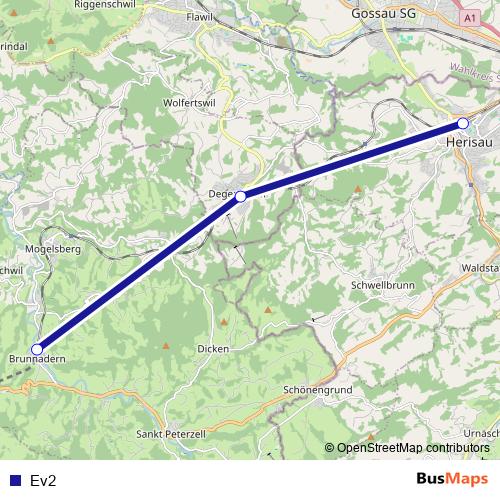 Ev2 bus Line Map