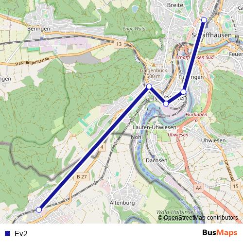 Ev2 bus Line Map