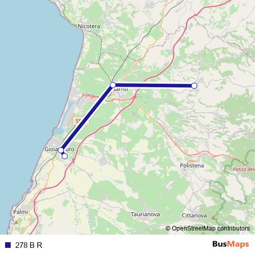 278 B R bus Line Map