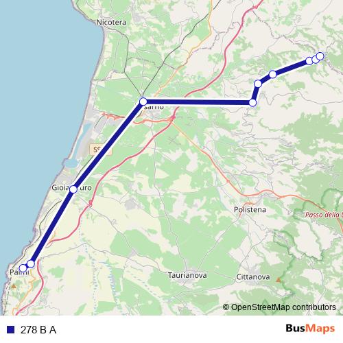 278 B A bus Line Map