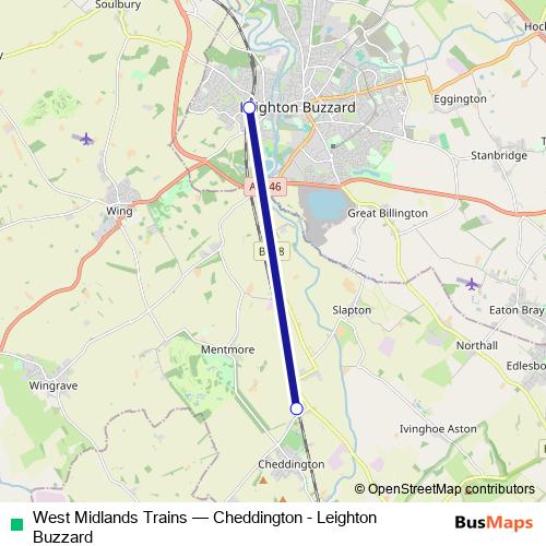 West Midlands Trains bus Line Map