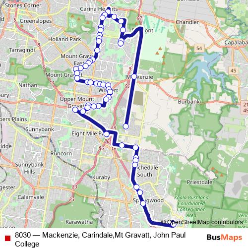 8030 bus Line Map