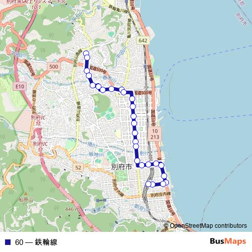 60 bus Line Map
