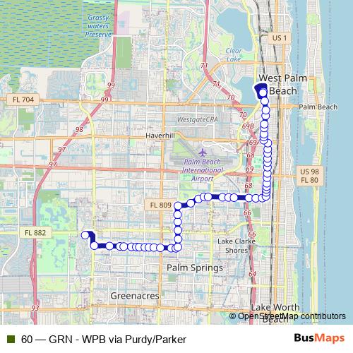 60 bus Line Map