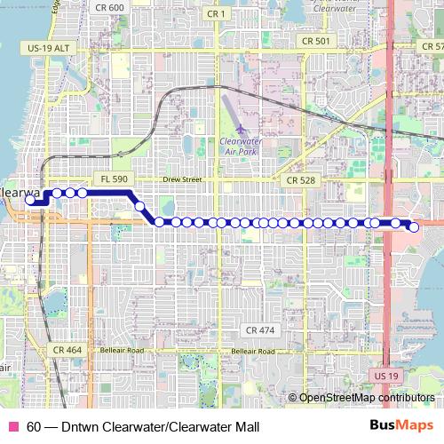 60 bus Line Map