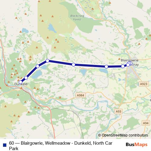 60 bus Line Map