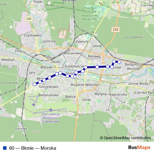 60 bus Line Map