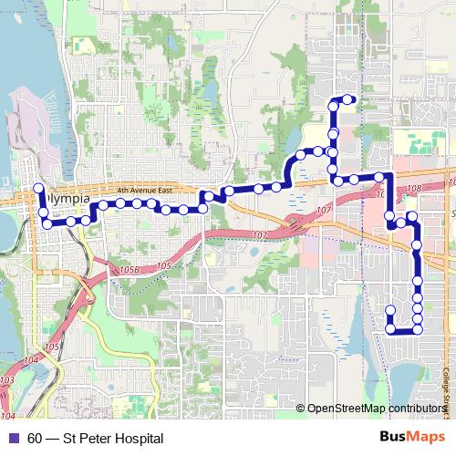 60 bus Line Map