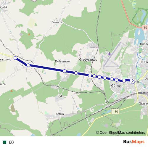 60 bus Line Map