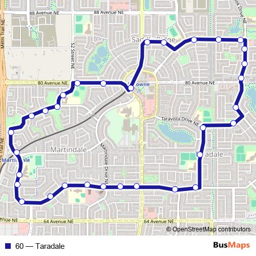 60 bus Line Map
