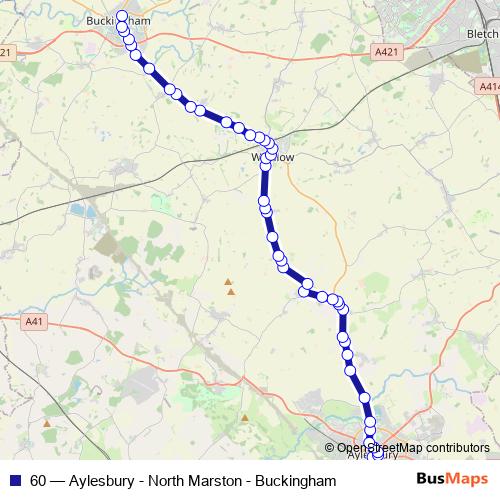 60 bus Line Map