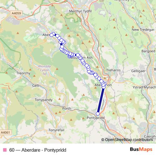 60 bus Line Map