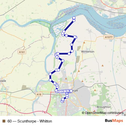 60 bus Line Map