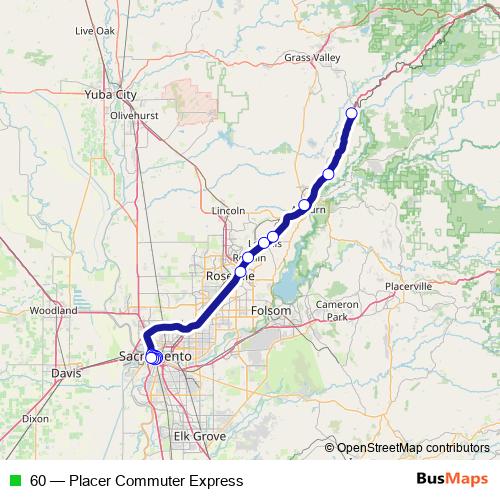 60 bus Line Map