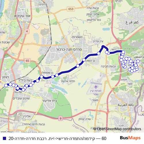 60 bus Line Map