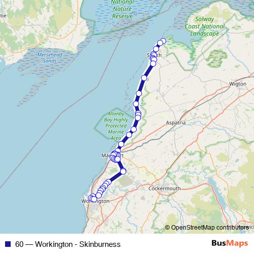 60 bus Line Map