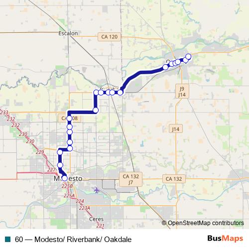 60 bus Line Map